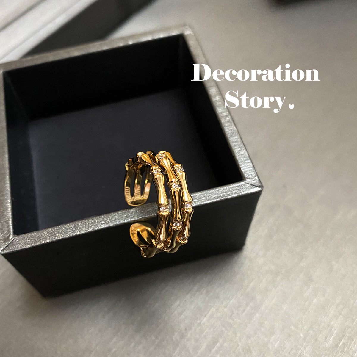 Limvida“Bamboo Resilience” Resilient Bamboo Knot 18K Gold Ring