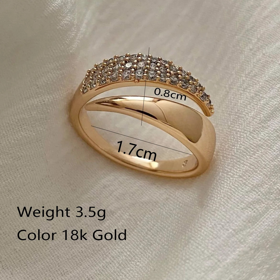 Stainless Steel 18 K Gold Plated Sun Natural Stone Inlaid in Hollow Metal Texture Rings