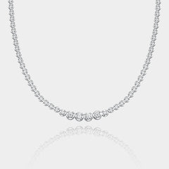 Moissanite Tennis  S925 Sterling Silver Plated Gold 1.2 Carat Diamond Chain