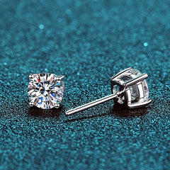 2.0ct Moissanite Earrings for Women Lab Grown Diamond Ear Studs 925 Sterling Silver